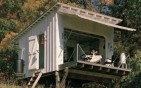 140-sf-cottage-with-garage-door-1 Tiny House with Garage Door - 140 square feet