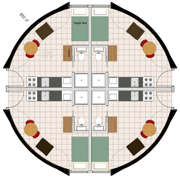 monolithic-dome-fourplex-floorplan monolithic-dome-fourplex-floorplan