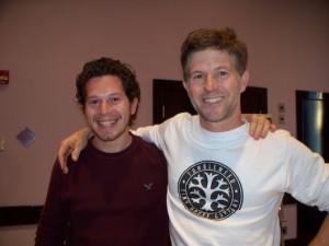 Alex Pino and Jay Shafer at a Tumbleweed Tiny House Workshop