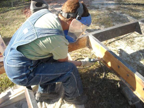sandblasting-trailer-for-tiny-house-project sandblasting trailer for tiny house project Young Family Adopts Simple, Tiny House Living Lifestyle