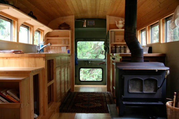 School Bus Cabin (3) school bus cabin 1 From Raggedy School Bus to Cabin on Wheels