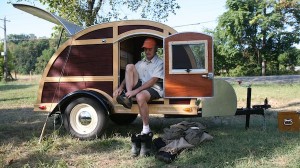 Silver Tears Woodie Teardrop Camper