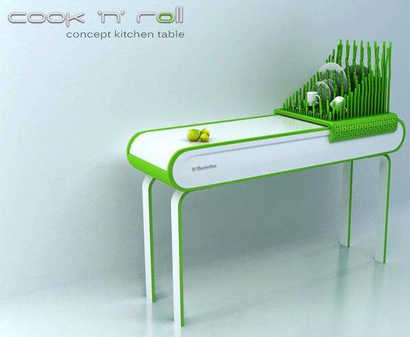 Space saving kitchen table