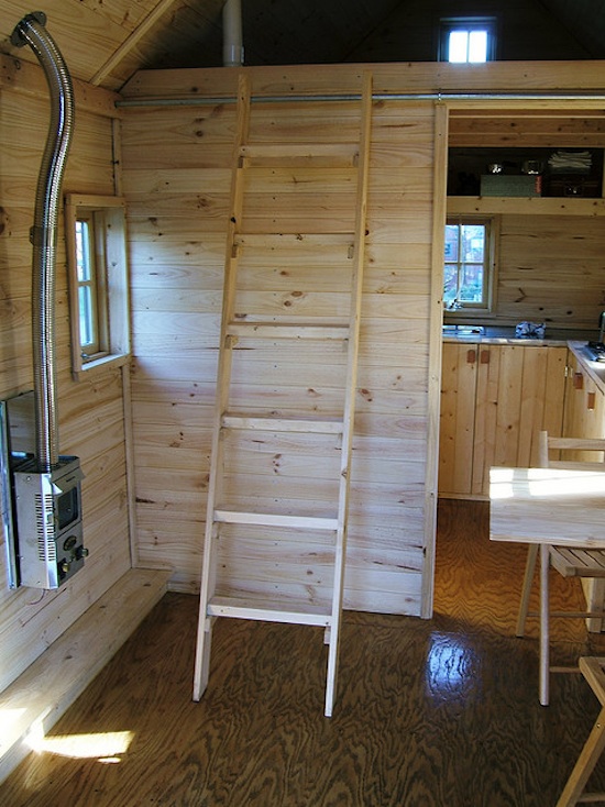 Tumbleweed Tarleton Tiny House -- Ladder to Loft