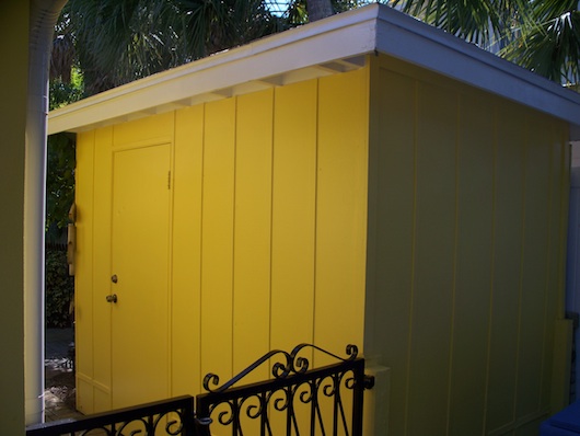 Yellow Storage Shed