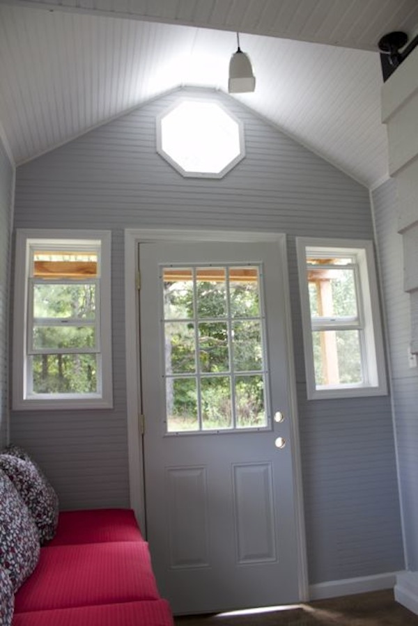 tiny house on wheels front door   Tennessee Tiny Homes