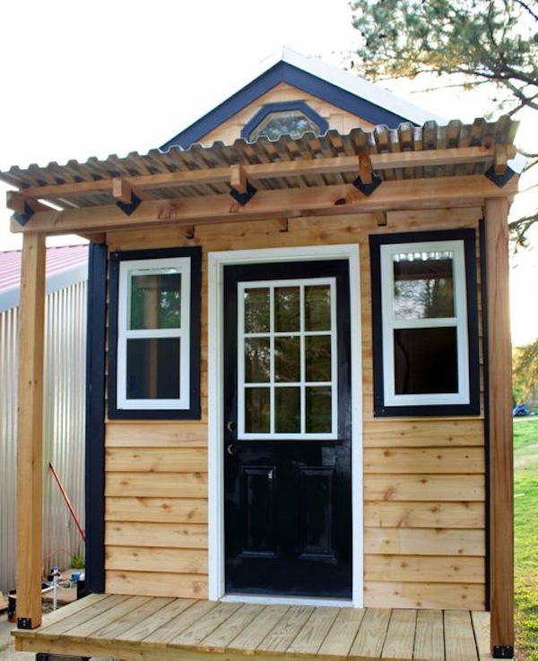 tiny house on wheels front porch   Tennessee Tiny Homes