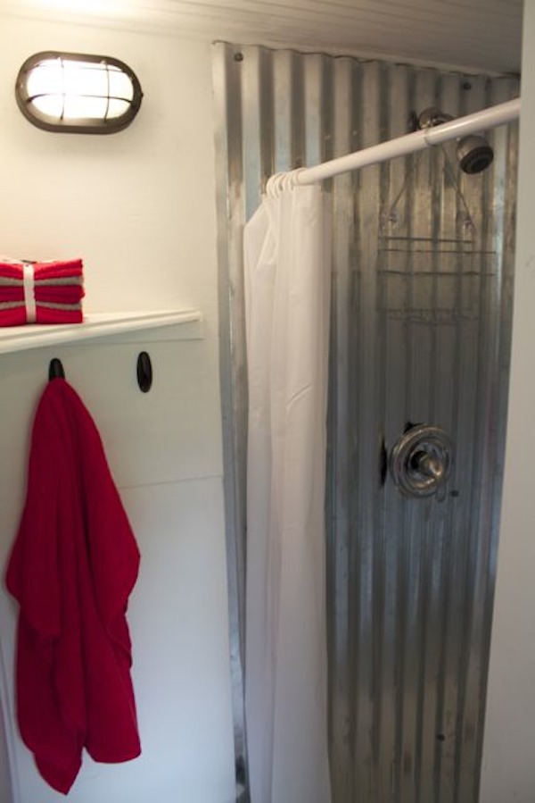 tiny house on wheels shower   Tennessee Tiny Homes