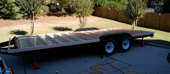 Tiny house on trailer foundation