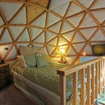 tiny-mushroom-dome-cabin-bedroom Interior of Mushroom Dome Cabin