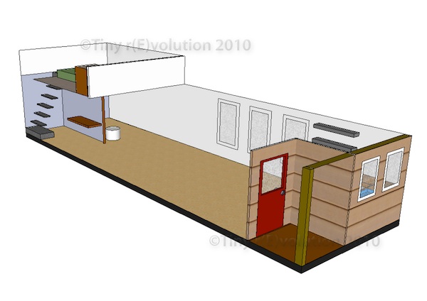 Andrew Odom's Tiny House Design on Sketchup tiny revolution tiny house design sketchup 2 Young Family Adopts Simple, Tiny House Living Lifestyle