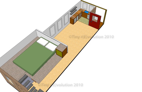 Andrew Odom's Tiny House Design on Sketchup tiny revolution tiny house design sketchup Young Family Adopts Simple, Tiny House Living Lifestyle
