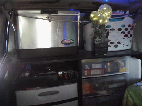 Van Dwelling inside a Chevrolet Astro - Brenda Curtiss