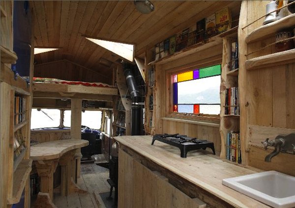 wooden-house-truck-1954-army-firetruck-04 wooden house truck 1954 army firetruck 04 Tiny House Built on a 1954 Goddess Firetruck: Self Sufficient Wooden House Truck